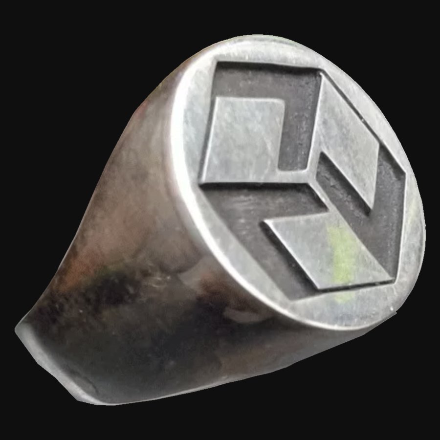 Anillo Reiki Antakarana Plata Esmaltado 1,6 Cm 9 Gr Art 814 - Imagen 3