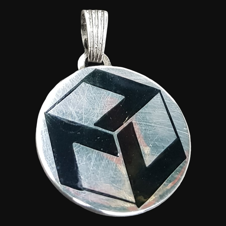 Dije Reiki Antakarana Plata 2,7 Cm 10 Gr Esmaltado Art 816 - Imagen 3