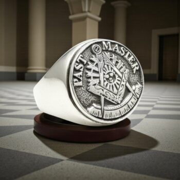Anillo Masonico Past Master Plata Masoneria 1,8 Cm Art 818