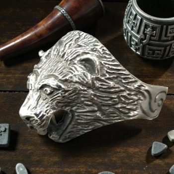 Anillo Cabeza De Lobo En Plata 2 X 1 Cm 9 Gr Art 820