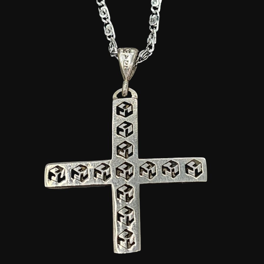 Dije Cruz Cosmica Antakarana Reiki Plata 4 Cm 7 Gr Art 826 - Imagen 4