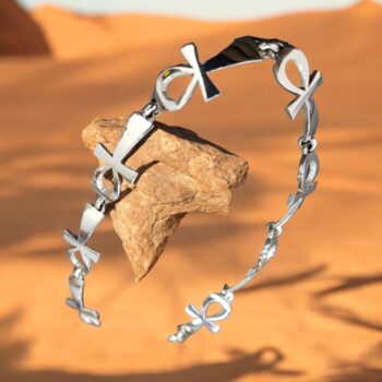 Pulsera Cruz De La Vida Ankh En Plata 3 X 1 Cm 16 Gr Art 831