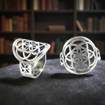 Anillo Semilla De La Vida Plata Kabbalah 6 Gr 2 Cm Art 869