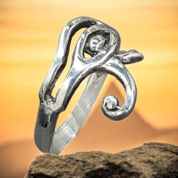 Anillo Ojo De Horus Egipcio Plata 2 X 1 Cm 3 Gr Art 871