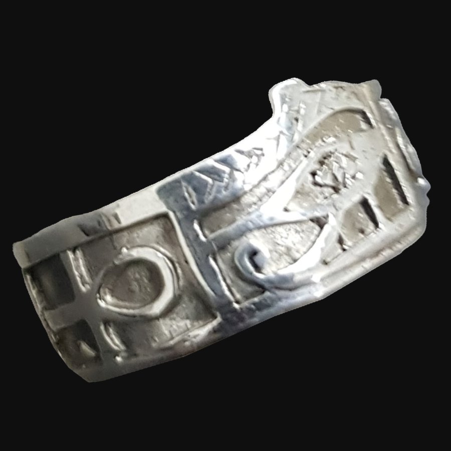Anillo Ojo De Horus Egipcio Con Ankh Plata 1 Cm 4 Gr Art 873 - Imagen 5