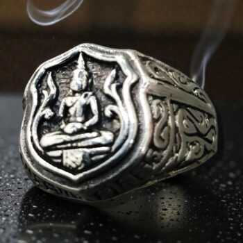 Anillo Buda En Plata 1,5 X 1,3 Cm 10,5 Gr Budismo Art 1339
