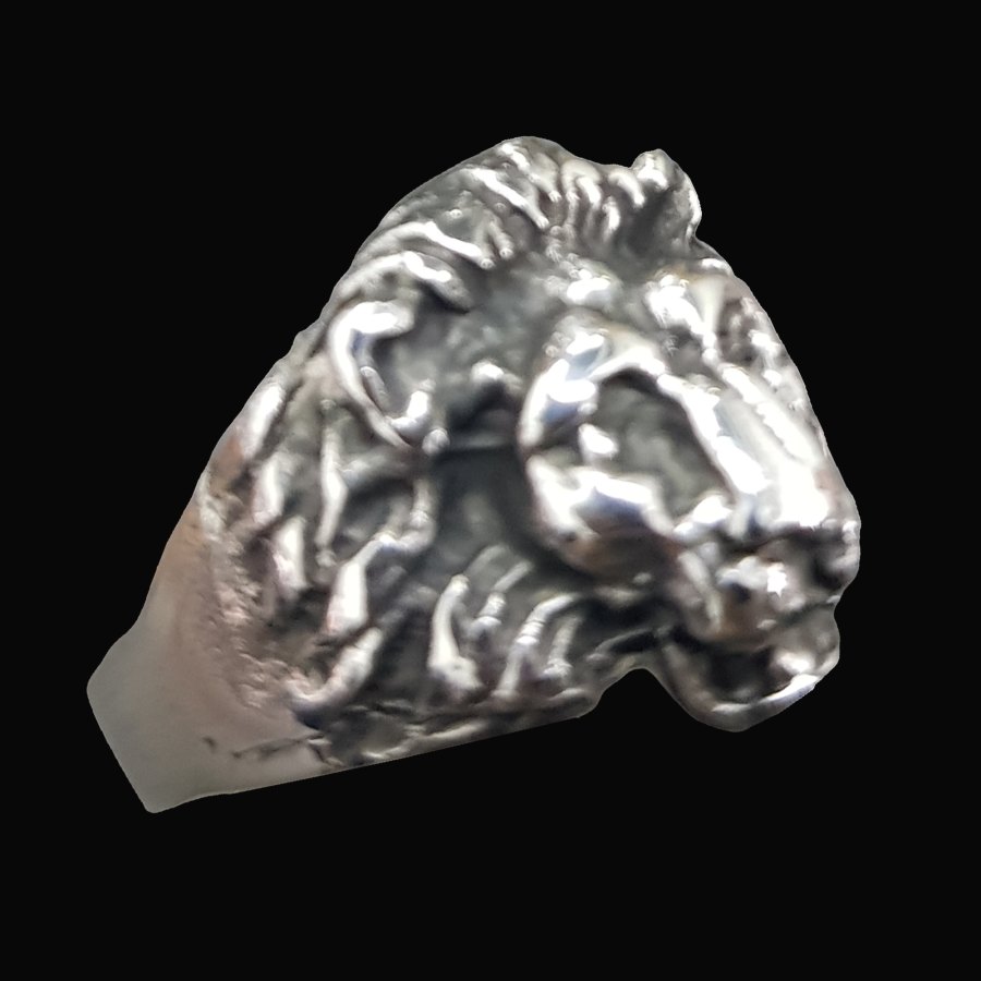 Anillo Leon Judah Rastafari En Plata 5,5 Gr 1,5 Cm Art 897 - Imagen 3