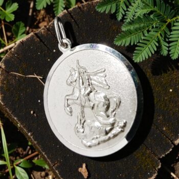 Medalla San Jorge En Plata 2,5 Cm 5,5 Gr Art 921