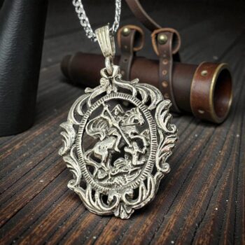 Medalla San Jorge En Plata 4 X 3 cm 14 Gr Art 929