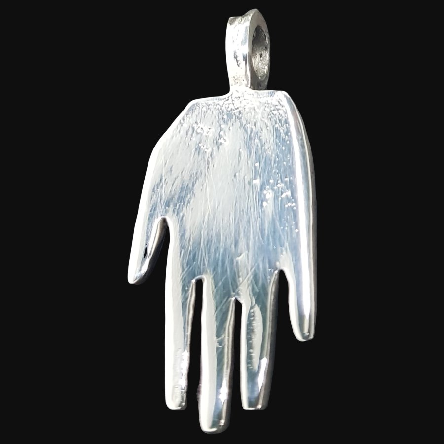 Dije Mano De Fatima Jamsa En Plata 4 X 2 Cm 7,6 Gr Art 945 - Imagen 4