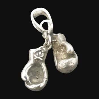 Dije Par De Guantes De Box En Plata 2,5 Cm 8,2 Gr Art 960