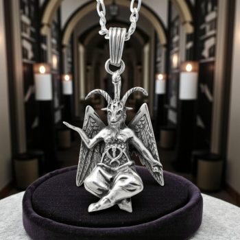 Medalla Baphometh En Plata 4,5 X 2,5 Cm 13 Gr Art 969