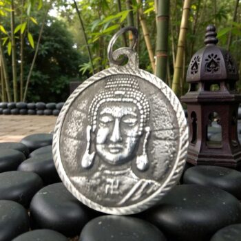 Dije Buda En Plata 2 Cm 3 Gr Budismo Art 973