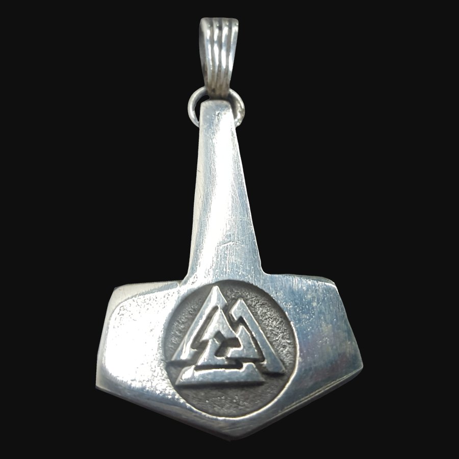 Mjolnir Martillo De Thor Vikingo En Plata 5 Cm 14 Gr Art 99 - Imagen 4
