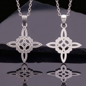 Medalla Nudo de Bruja Plata 925 (5 cm 8 Gr) Talismán de Protección y Poder