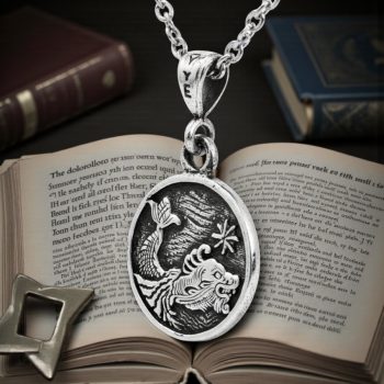 Dije Dragon Rojo San Cipriano Plata 1,8 Cm 3,5 Gr Art 1334