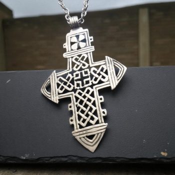 Dije Cruz Copta Rastafari En Plata 6 X 4 Cm 13 Gr Art 1348
