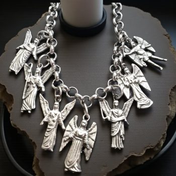 Pulsera 7 Arcángeles Miguel Gabriel En Plata 17 Gr Art 1365