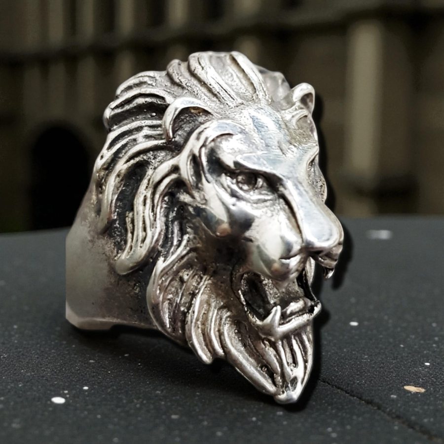 Anillo Leon Judah Rastafari Plata 25 Gr 3,5 X 2 Cm Art 358