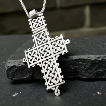 Dije Cruz Copta Rastafari En Plata 5 X 3 Cm 4 Gr Art 497