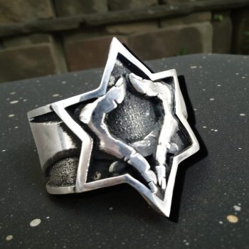 Anillo Rastafari Simbolo Trinidad En Plata 16 Gr Cm Art 789