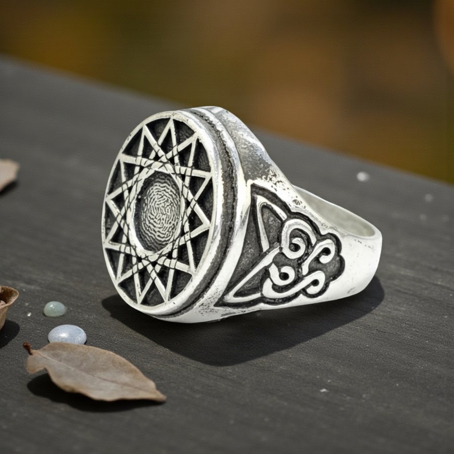 Anillo Estrella 12 Puntas En Plata 1,8 Cm 12 Gr Art 1137