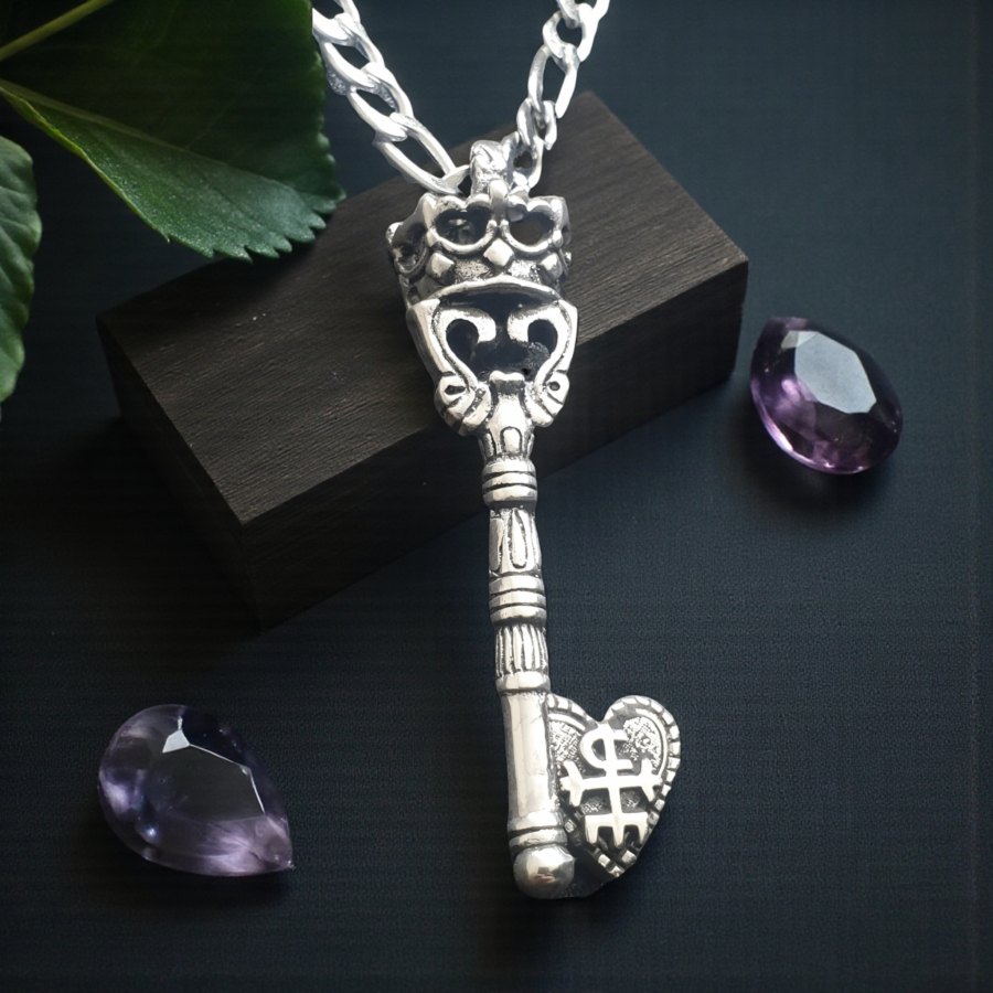 Dije Llave Esotérica Abre Camino En Plata 5 Cm 6 Gr Art 1366