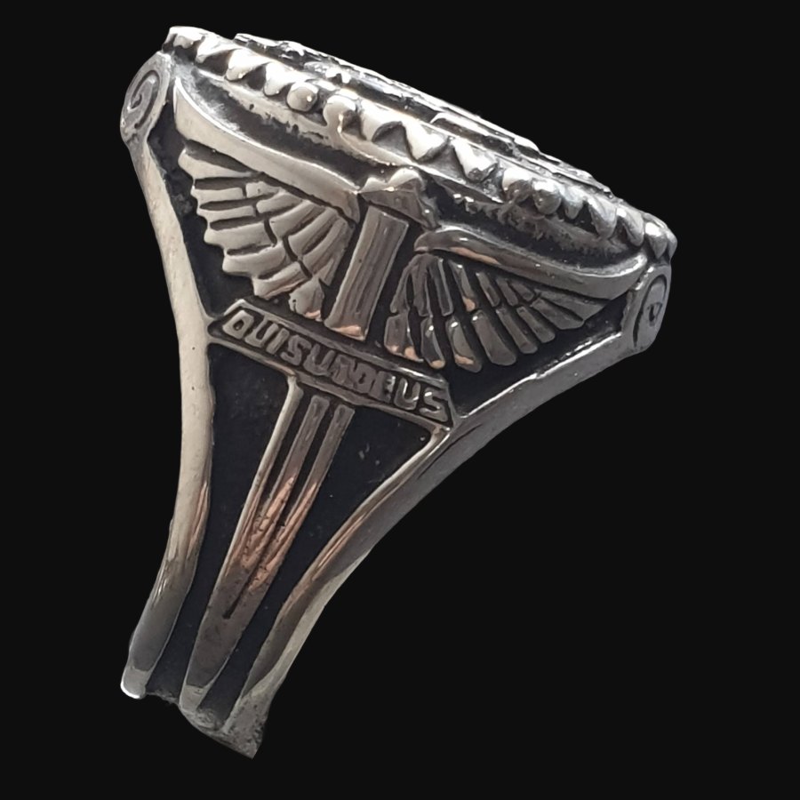 Anillo Arcángel Miguel con Espada Plata 925 (1,9 cm – 15 gr) Talismán con la Imagen del Guerrero Celestial - Imagen 7