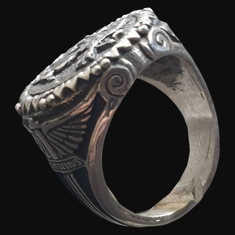Anillo Arcángel Miguel con Espada Plata 925 (1,9 cm – 15 gr) Talismán con la Imagen del Guerrero Celestial - Imagen 8