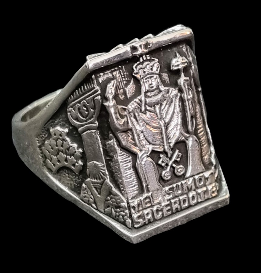 Anillo Carta 5 del Tarot Rider Sumo Sacerdote en Plata 13 Gr 2 X 1,5 Cm Art 1568 - Imagen 4