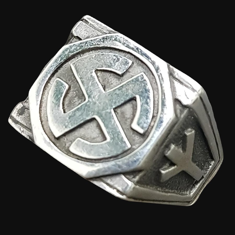 Anillo Celta Runas Nudo En Plata 8 Gr 1,5 Cm Art 1108 - Imagen 2