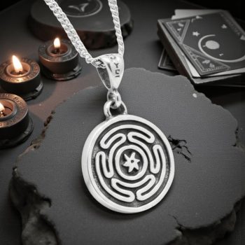 Dije Sello Diosa Hecate Wicca Plata 1,8 Cm 4 Gr Art 1167