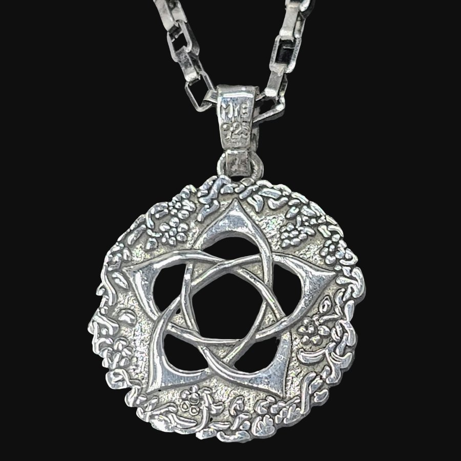 Medalla Estrella De La Diosa Wicca En Plata 3,5 Cm Art 120 - Imagen 2
