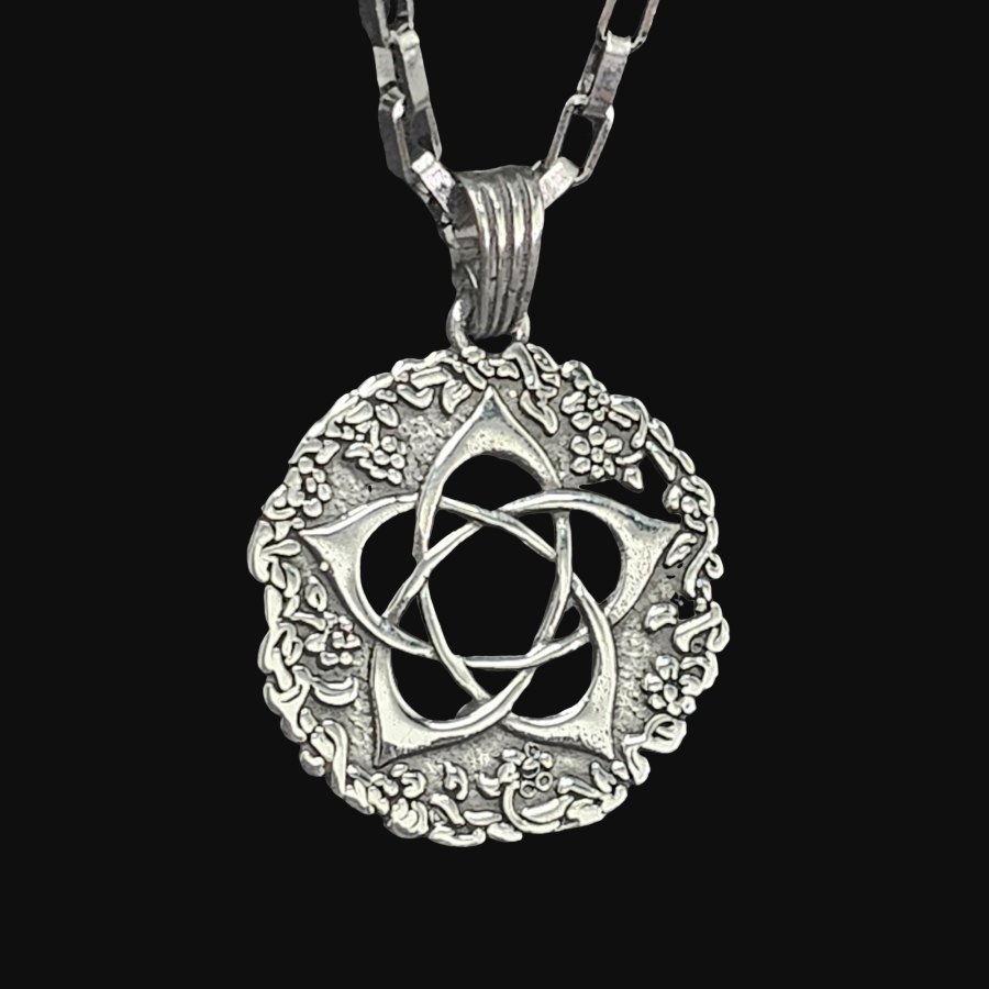 Medalla Estrella De La Diosa Wicca En Plata 3,5 Cm Art 120 - Imagen 3