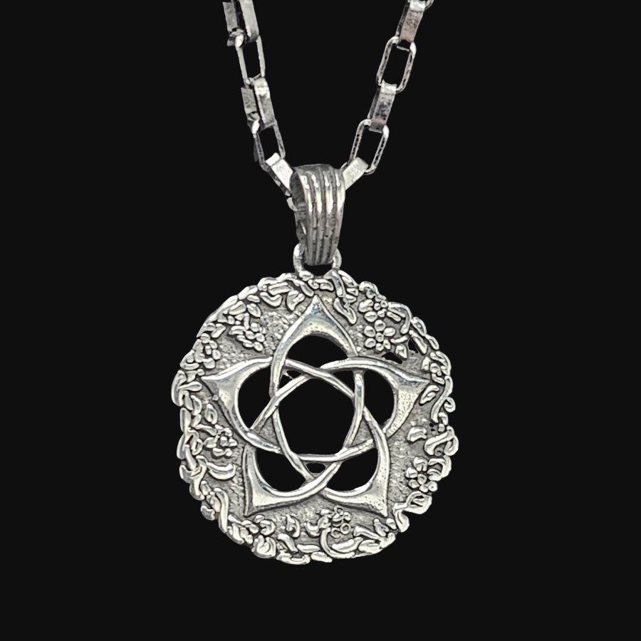 Medalla Estrella De La Diosa Wicca En Plata 3,5 Cm Art 120 - Imagen 4