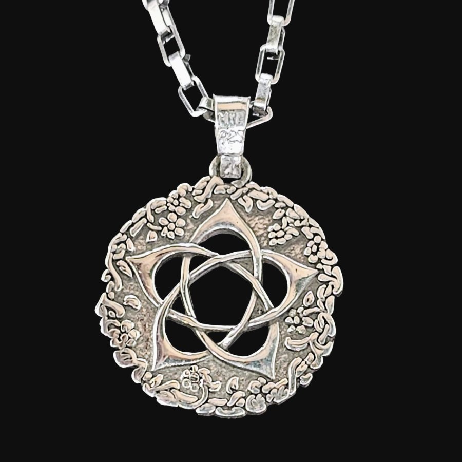 Medalla Estrella De La Diosa Wicca En Plata 3,5 Cm Art 120 - Imagen 5