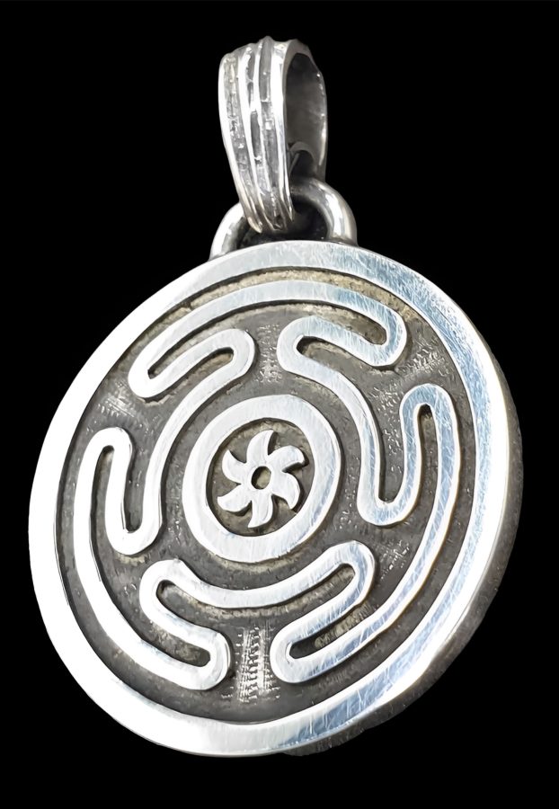 Dije Sello Diosa Hecate Wicca Plata 3 Cm 16 Gr Art 1218 - Imagen 4