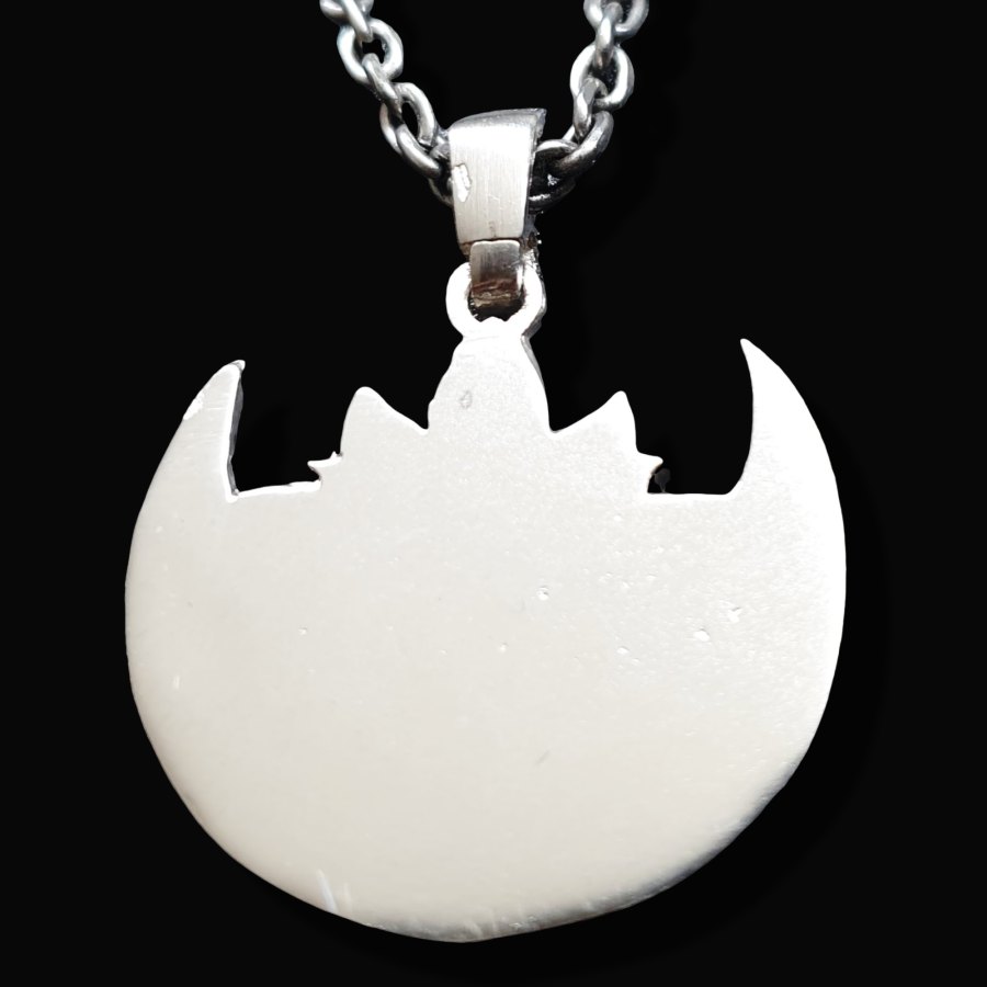 Dije Flor De Loto Y Luna Shiva En Plata 3 Cm 13 Gr Art 1375 - Imagen 5