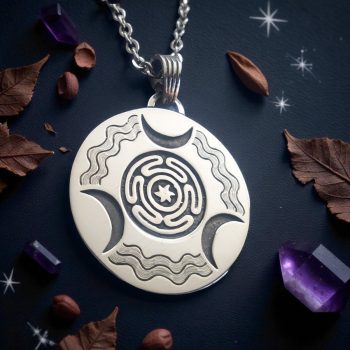 Dije Sello Diosa Hecate Wicca Plata 4 X 3 Cm 11 Gr Art 1379