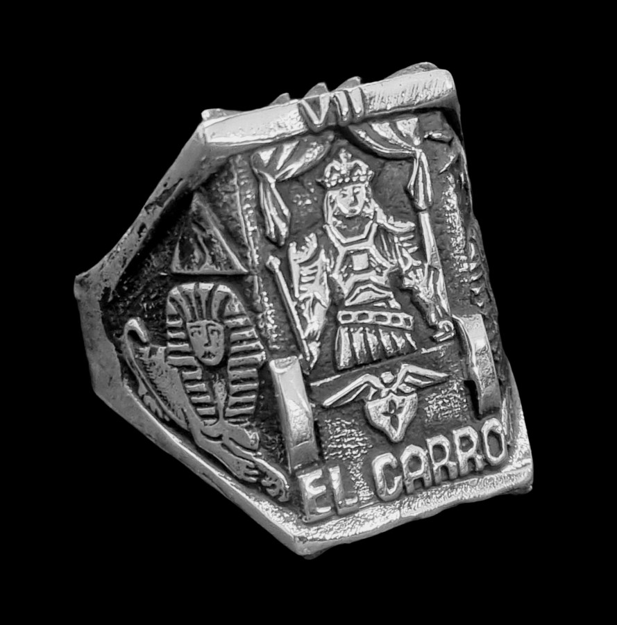Anillo Carta 7 del Tarot Rider El Carro Plata 13 Gr 2 X 1,5 Cm 14 Gr Art 1381 - Imagen 4