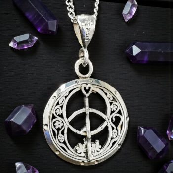 Dije Wicca Vesica Pisis En Plata 2,5 X 2 Cm 3 Gr Art 1382