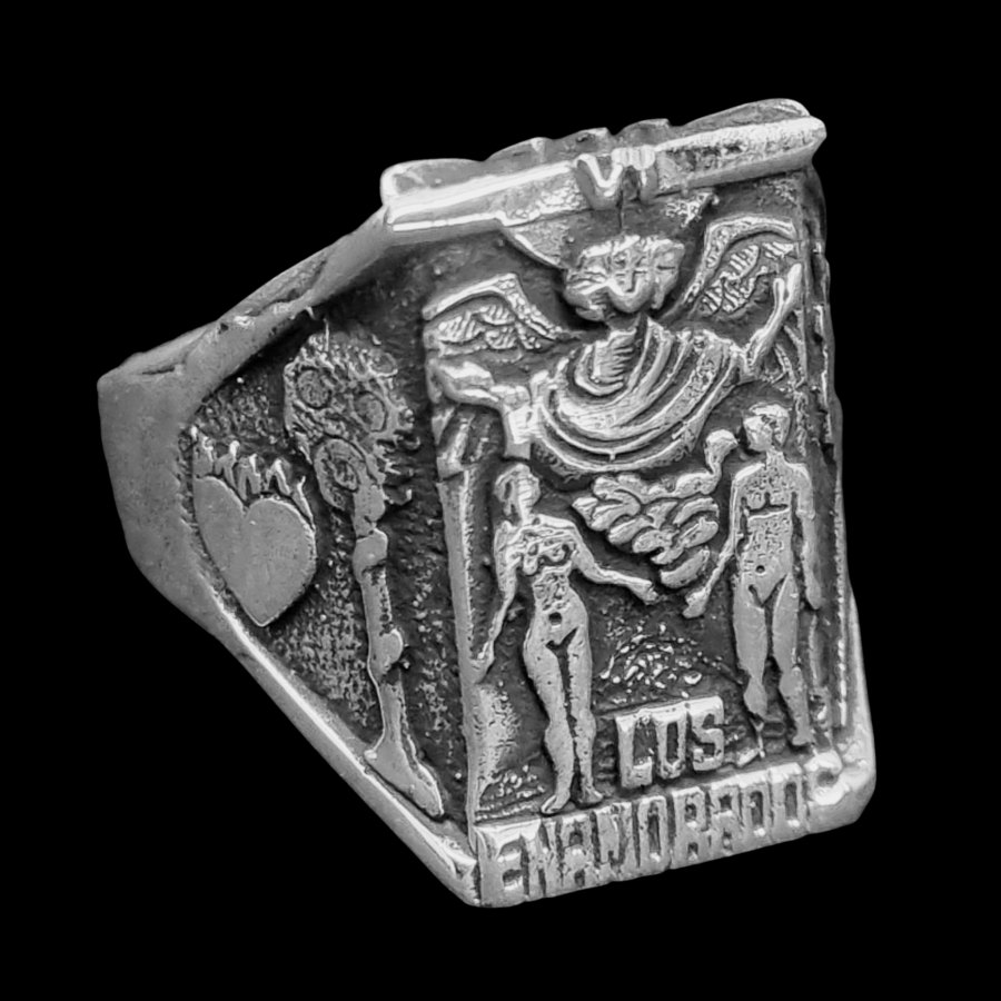 Anillo Carta 6 del Tarot Rider Los Enamorados Plata 13 Gr 2 X 1,5 Cm Art 1383 - Imagen 2