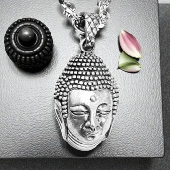 Dije Buda En Plata 2,5 X 1,5 Cm 8 Gr Budismo Art 1394