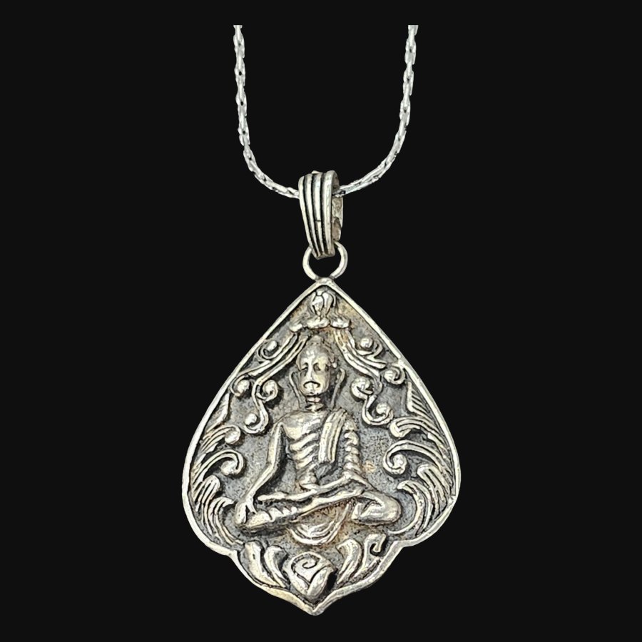 Dije Buda En Plata 4 X 3 Cm 22 Gr Budismo Art 1622 - Imagen 2