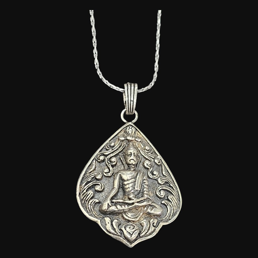 Dije Buda En Plata 4 X 3 Cm 22 Gr Budismo Art 1622 - Imagen 3