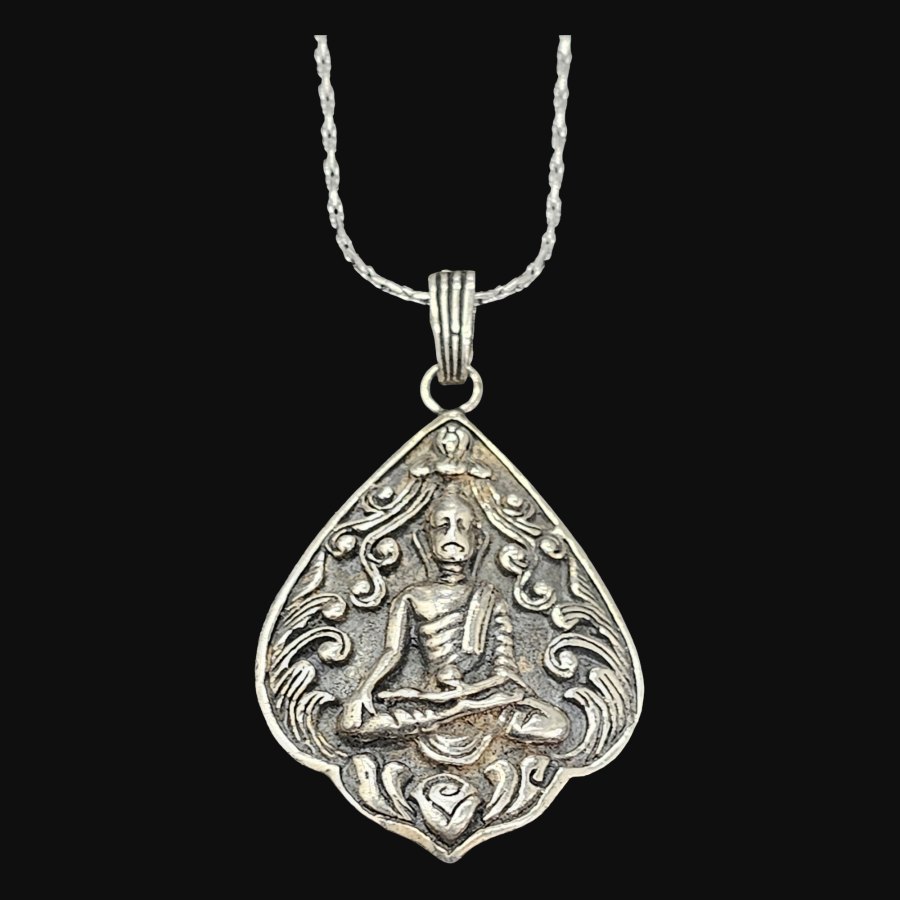 Dije Buda En Plata 4 X 3 Cm 22 Gr Budismo Art 1622 - Imagen 4