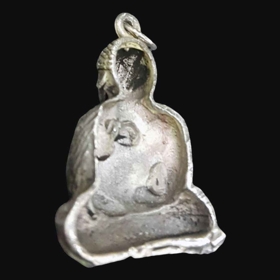 Dije Buda En Plata 3,5 X 2,5 Cm 10 Gr Budismo Art 260 - Imagen 4