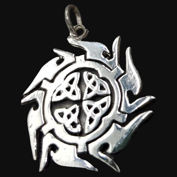 Dije Celta Triqueta  En Plata 3,5 X 2,5 Cm 8 Gr Art 681 - Imagen 2