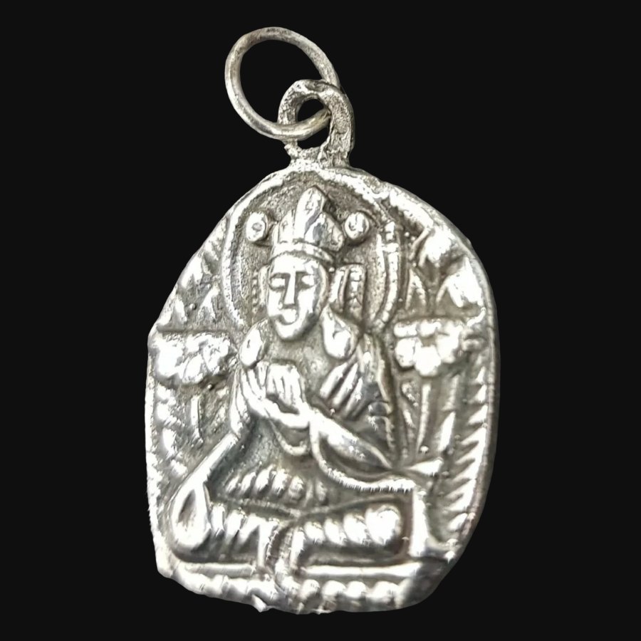 Dije Buda En Plata 2,3 X 2 Cm 6 Gr Budismo Art 912 - Imagen 2