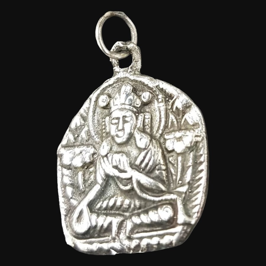 Dije Buda En Plata 2,3 X 2 Cm 6 Gr Budismo Art 912 - Imagen 3